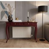 Wooding Mobilya 110 cm Masif Lükens Bordo Petek Üstü Yüksek Dresuar