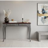 Wooding Mobilya 110 cm Masif Lükens Gri Ceviz Çalışma Masası - 110x70 - Gri - Ceviz