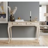 Wooding Mobilya 110 Cm Masif Lükens Krem Çalışma Masası