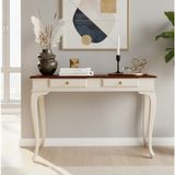 Wooding Mobilya 110 cm Masif Lükens Krem Ceviz Çalışma Masası - 110x70 - Krem - Ceviz
