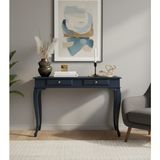Wooding Mobilya 110 cm Masif Lükens Lacivert Çalışma Masası - 110x70