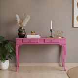 Wooding Mobilya 110 cm Masif Lükens Pembe Çalışma Masası - 110x70
