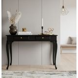 Wooding Mobilya 110 cm Masif Lükens Siyah Çalışma Masası - 110x70