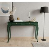 Wooding Mobilya 110 cm Masif Lükens Yeşil Çalışma Masası - 110x70