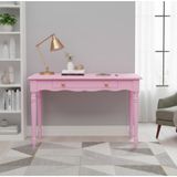 Wooding Mobilya 110 cm Masif Pembe Tornalı Çalışma Masası - 110x70