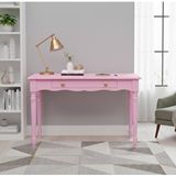 Wooding Mobilya 110 Cm Masif Pembe Tornalı Çalışma Masası