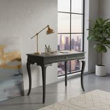 Wooding Mobilya 110 cm Masif Rustik Antrasit Çalışma Masası - 110x70