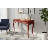 Wooding Mobilya 110 cm Masif Rustik Bordo Çalışma Masası - 110x70