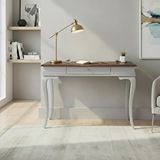 Wooding Mobilya 110 Cm Masif Rustik Gri Ceviz Çalışma Masası Gri - Ceviz