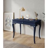 Wooding Mobilya 110 cm Masif Rustik Lacivert Çalışma Masası - 110x70