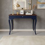 Wooding Mobilya 110 cm Masif Rustik Lacivert Ceviz Dresuar - Lacivert - Ceviz
