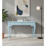 Wooding Mobilya 110 cm Masif Rustik Mavi Çalışma Masası - 110x70
