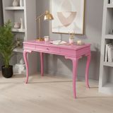 Wooding Mobilya 110 cm Masif Rustik Pembe Çalışma Masası - 110x70