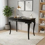 Wooding Mobilya 110 cm Masif Rustik Siyah Çalışma Masası - 110x70