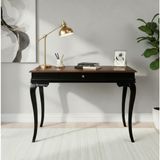 Wooding Mobilya 110 cm Masif Rustik Siyah Ceviz Çalışma Masası - 110x70 - Siyah - Ceviz