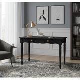 Wooding Mobilya 110 cm Masif Siyah Tornalı Çalışma Masası - 110x70