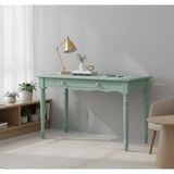 Wooding Mobilya 110 cm Masif Su Yeşili Tornalı Çalışma Masası - 110x70