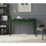 Wooding Mobilya 110 cm Masif Yeşil Tornalı Çalışma Masası - 110x70