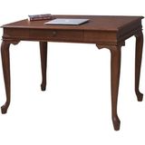 Wooding Mobilya 120 cm Çekmeceli Masif Çalışma Masası - 120 x 80 Cm - Ceviz