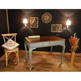 Wooding Mobilya 120 Cm Çekmeceli Masif Gri Ceviz Çalışma Masası