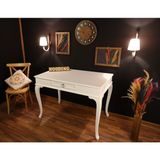 Wooding Mobilya 120 cm Çekmeceli Masif Lake Ceviz Çalışma Masası - 120 x 80 Cm - Beyaz
