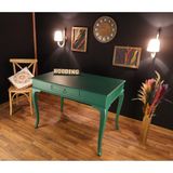 Wooding Mobilya 120 cm Çekmeceli Masif Lake Ceviz Çalışma Masası - 120 x 80 Cm - Yeşil