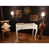 Wooding Mobilya 120 cm Çekmeceli Masif Lake Ceviz Dresuar - Beyaz