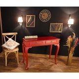 Wooding Mobilya 120 cm Çekmeceli Masif Lake Ceviz Dresuar - Kırmızı