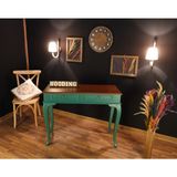 Wooding Mobilya 120 cm Çekmeceli Masif Lake Ceviz Dresuar - Yeşil - Ceviz
