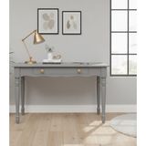 Wooding Mobilya 120 cm Masif Gri Tornalı Çalışma Masası - 120x80
