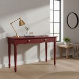 Wooding Mobilya 120 cm Masif Kırmızı Tornalı Çalışma Masası - 120x80
