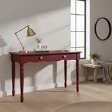 Wooding Mobilya 120 Cm Masif Kırmızı Tornalı Çalışma Masası