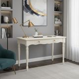 Wooding Mobilya 120 cm Masif Krem Tornalı Çalışma Masası - 120x80
