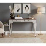 Wooding Mobilya 120 cm Masif Lükens Açık Gri Ceviz Çalışma Masası - 120x80 - Gri - Ceviz