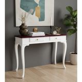 Wooding Mobilya 120 cm Masif Lükens Beyaz Ceviz Çalışma Masası - 120x80 - Beyaz - Ceviz
