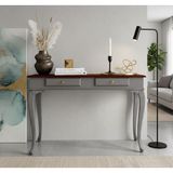 Wooding Mobilya 120 cm Masif Lükens Gri Ceviz Çalışma Masası - 120x80 - Gri - Ceviz