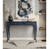 Wooding Mobilya 120 cm Masif Lükens Koyu Mavi Çalışma Masası - 120x80