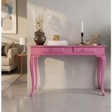 Wooding Mobilya 120 cm Masif Lükens Pembe Çalışma Masası - 120x80