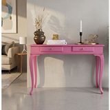 Wooding Mobilya 120 Cm Masif Lükens Pembe Çalışma Masası