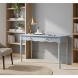 Wooding Mobilya 120 cm Masif Mavi Tornalı Çalışma Masası - 120x80