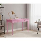 Wooding Mobilya 120 cm Masif Pembe Tornalı Çalışma Masası - 120x80