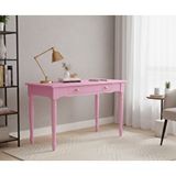 Wooding Mobilya 120 Cm Masif Pembe Tornalı Çalışma Masası