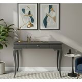Wooding Mobilya 120 cm Masif Rustik Antrasit Çalışma Masası - 120x80