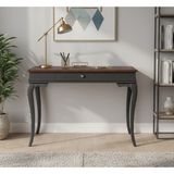 Wooding Mobilya 120 cm Masif Rustik Antrasit Ceviz Çalışma Masası - 120x80 - Antrasit - Ceviz