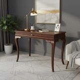 Wooding Mobilya 120 cm Masif Rustik Koyu Ceviz Çalışma Masası - 120x80