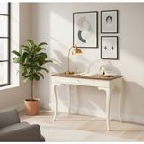 Wooding Mobilya 120 cm Masif Rustik Krem Ceviz Çalışma Masası - 120x80 - Krem - Ceviz