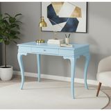 Wooding Mobilya 120 cm Masif Rustik Mavi Çalışma Masası - 120x80
