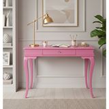 Wooding Mobilya 120 Cm Masif Rustik Pembe Çalışma Masası