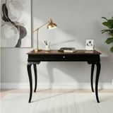 Wooding Mobilya 120 cm Masif Rustik Siyah Ceviz Çalışma Masası - 120x80 - Siyah - Ceviz