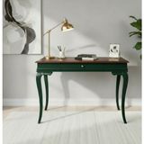 Wooding Mobilya 120 cm Masif Rustik Yeşil Ceviz Çalışma Masası - 120x80 - Yeşil - Ceviz